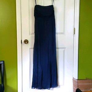 Amsale Silk Maxi Length Strapless Dress, Sz 6